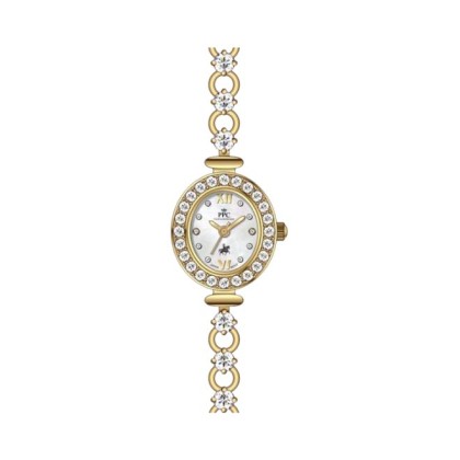 Paris Polo Club PPC-FD12-GD-WE Sparkling Crystal Bezel Bracelet Strap Women Watch 